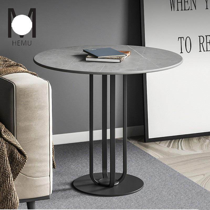 北欧岩板边几沙发边柜意式小茶几轻奢圆形客厅现代边桌圆形小边几,淘宝优惠券,粉丝福利购,淘宝优惠卷
