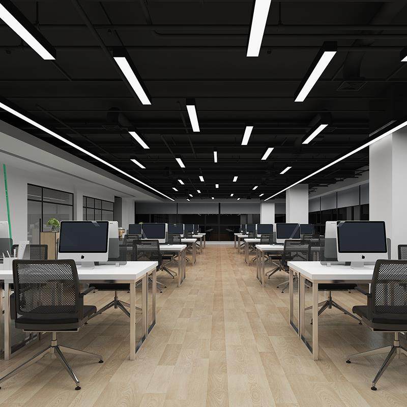 办公室吊灯无缝LED长条灯条形吊线灯简约健身房店铺商业照明灯具,淘宝优惠券,粉丝福利购,淘宝优惠卷