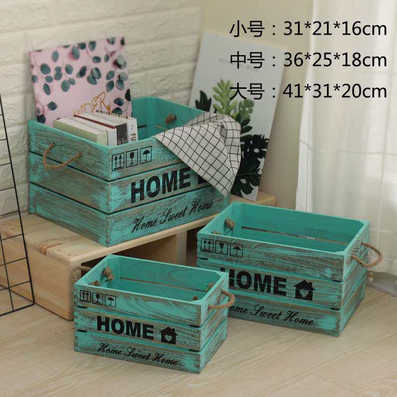 木质储物收纳箱木条箱复古做旧收纳箱水果箱花箱陈列装饰杂物木箱,淘宝优惠券,粉丝福利购,淘宝优惠卷