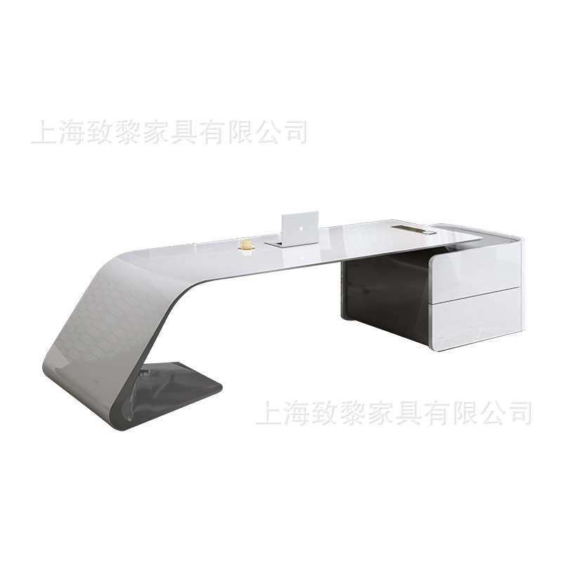 烤漆老板桌经理大班台轻奢办公简约现代总裁桌时尚主管桌现代风,淘宝优惠券,粉丝福利购,淘宝优惠卷