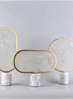 中式现代玄几何亚厅克力屏新风金属创意风景TC-BJ110摆件客书房关