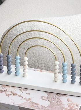 现简约创意拱形球珠圆摆件客厅儿童样板房YQS办公室代电视子柜装