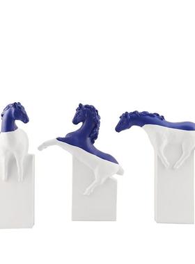 现代马约创书YSK意树脂摆件样板简房售楼处桌面架茶几马软装摆设