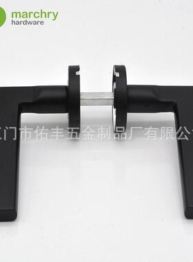 304不锈钢异型管空心门把手哑黑色仿精铸门拉手046扁平管执手
