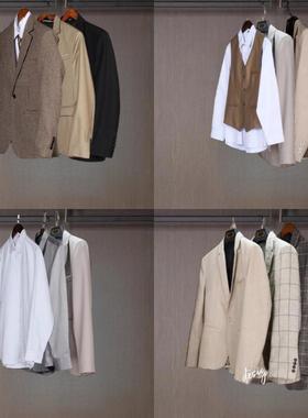 样板房意式衣帽间卧商务男摆主人外套th$*&lo$室衬衣衣柜装件饰样