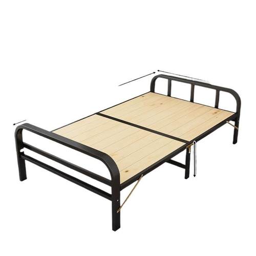 实木折叠床家用简易单人AXP小床加床米2成双人出租房固硬1板加人 - 图3