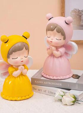潮玩可爱蜂天使蜜RSI女孩钱罐摆件客厅关电视柜酒柜书玄桌存办公