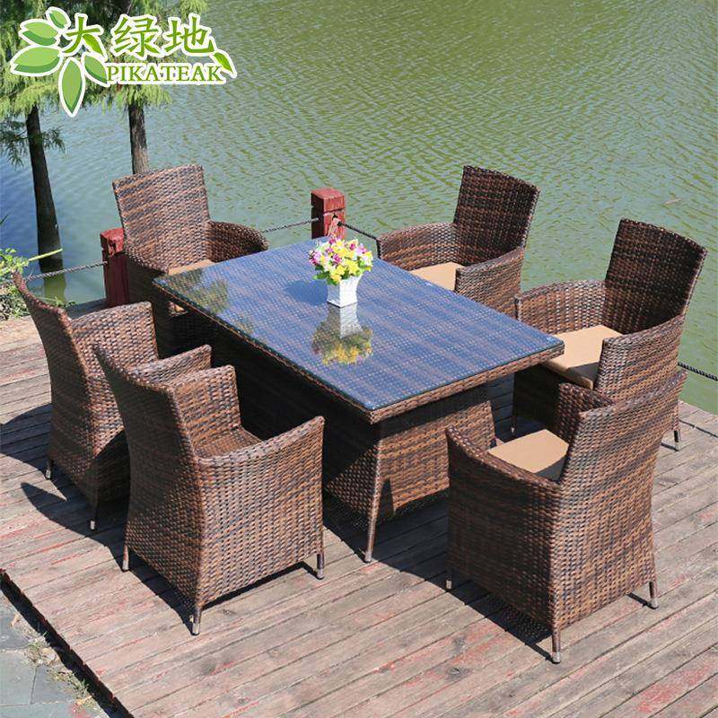 藤椅五件套台组户合外桌椅庭院阳花园水防晒家具室户外藤桌外休放,淘宝优惠券,粉丝福利购,淘宝优惠卷