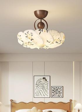 法式中古风印花布艺宋氏美学新款复古高级感书房间灯卧室吸顶灯