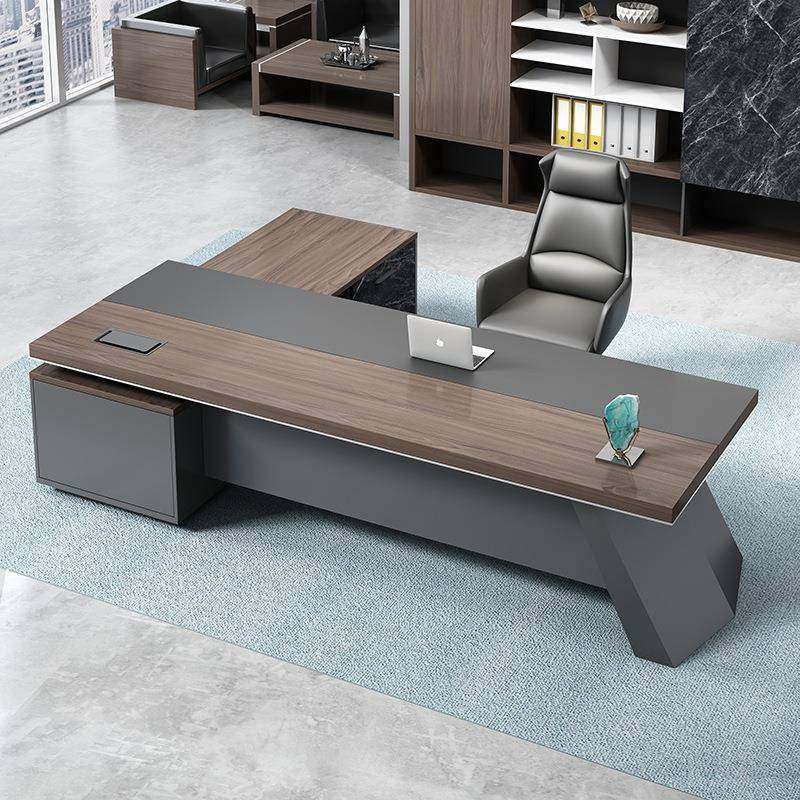 老板办公桌总裁桌经理办公简约现代桌椅组合新中式大班台单人家具,淘宝优惠券,粉丝福利购,淘宝优惠卷