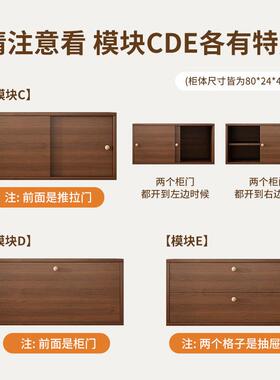 书架落地置物架自由组合柜子储物柜客厅靠墙收纳柜展示柜实木书柜