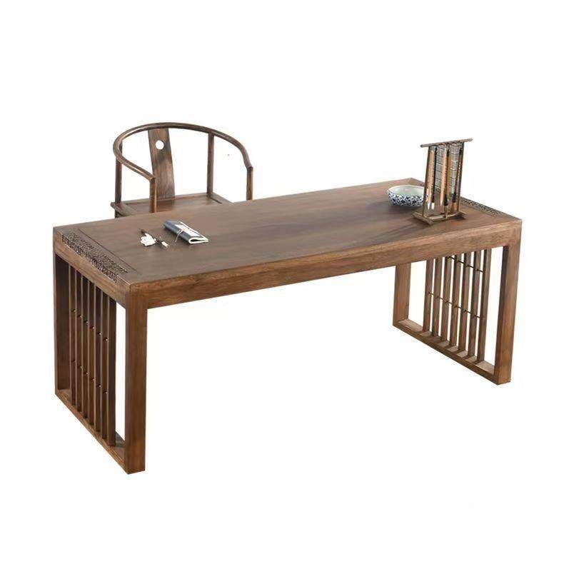 新中式祥瑞桌实木桌长35255书形办公室扶手靠背圈椅榆木茶桌工作,淘宝优惠券,粉丝福利购,淘宝优惠卷