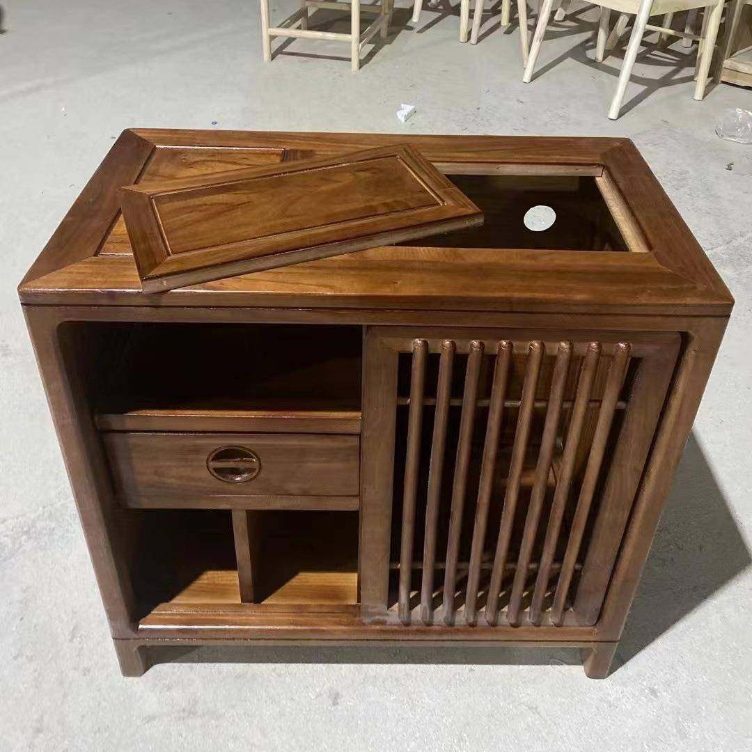 新中式实木茶水柜一体式边几储物柜客厅家用办公室查边柜置物架,淘宝优惠券,粉丝福利购,淘宝优惠卷