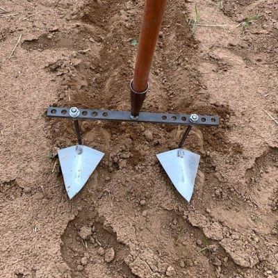 农用农田三角小锄头人工手拉犁小型耕地机可调起垄开沟神器培土机,淘宝优惠券,粉丝福利购,淘宝优惠卷