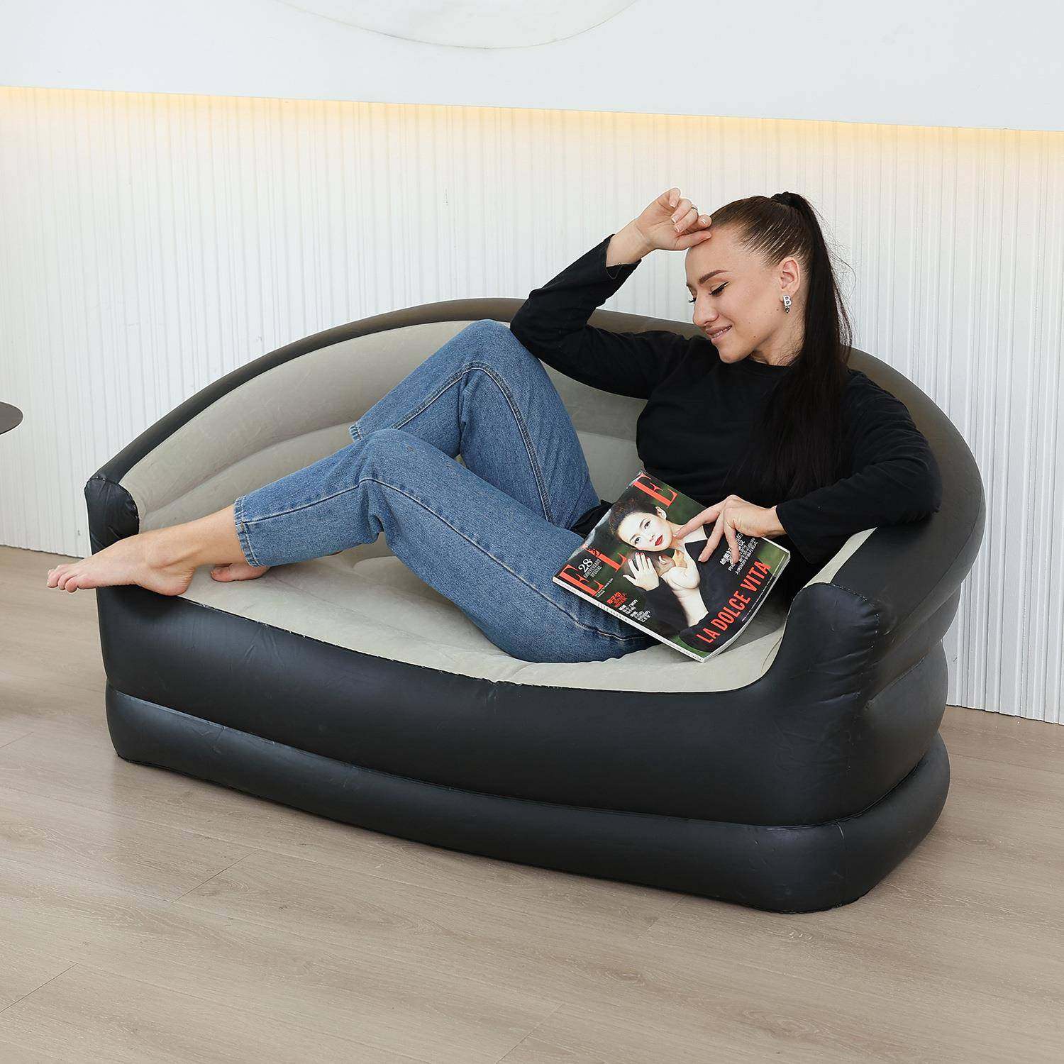 充气双人沙发高靠背懒人床垫可折叠露营床垫午休休闲躺椅坐凳,淘宝优惠券,粉丝福利购,淘宝优惠卷