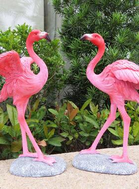 厂101家直销树外脂工艺品仿真火烈鸟摆户园林景花观园庭院件家居