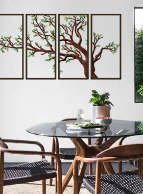 铁艺树枝A0564件饰套壁壁饰挂属装金饰创意工艺品墙客厅剪影壁饰