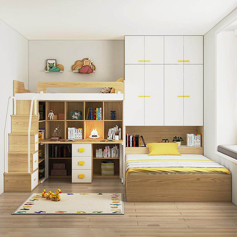 小户型省空间榻榻米组合床交错式上下床双层床多功能儿童房高低床,淘宝优惠券,粉丝福利购,淘宝优惠卷