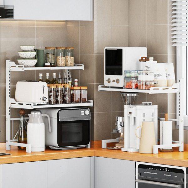 可调节伸缩电饭锅架厨房置物架微波炉烤箱厨具架子锅碗瓢盆收纳架,淘宝优惠券,粉丝福利购,淘宝优惠卷