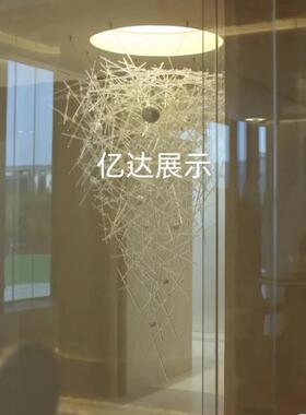 现代简约亚克力灯饰门店售楼部酒店大堂装饰高档上档次