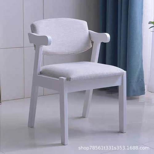 简约现代实木餐椅家用客厅卧室待客多功能椅舒适学生学习椅书桌椅 - 图2