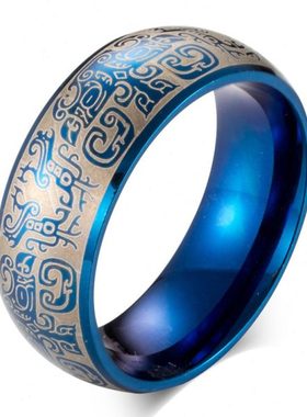 神兽饕餮男士戒指个性潮男霸气单身潮人食指尾戒子复古中国风指环