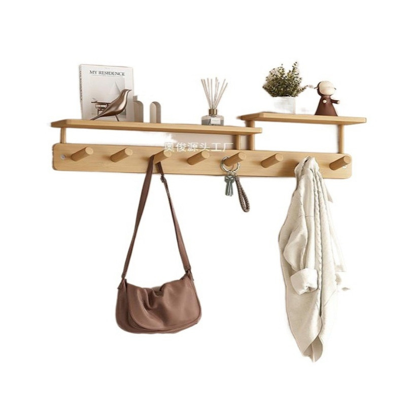 挂衣架墙上壁挂入户门后创意免打孔挂钩简易卧室家用进门玄关排钩 - 图3