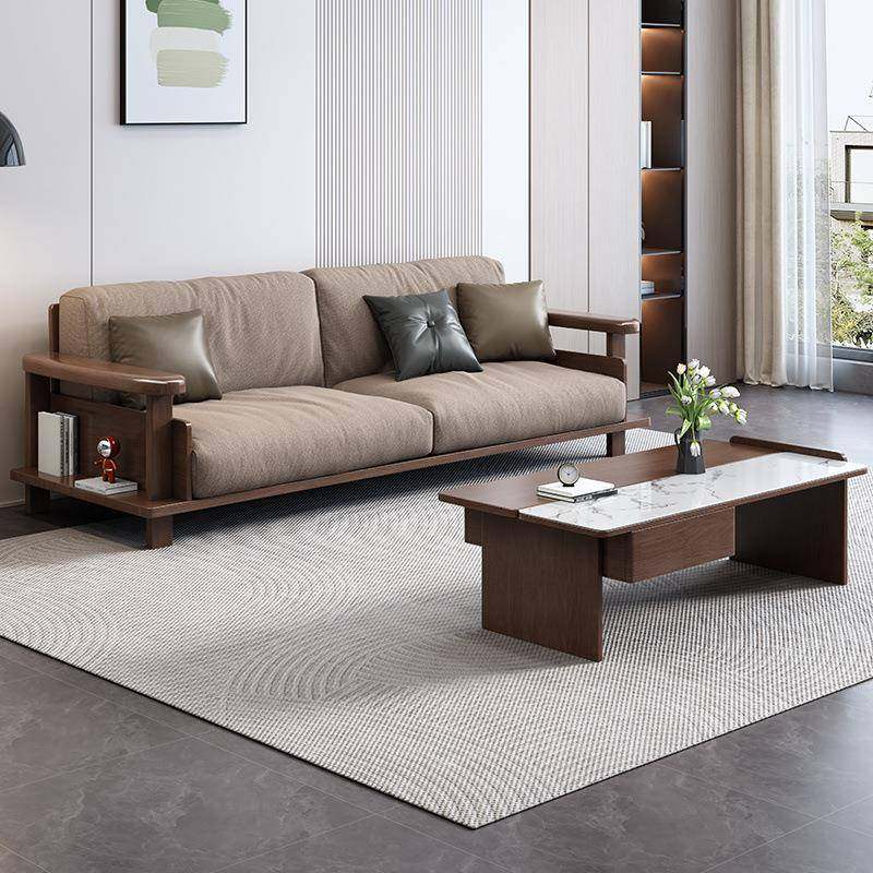 黑胡桃木实木沙发组合客厅家用大小户型简约现代成套家具沙发,淘宝优惠券,粉丝福利购,淘宝优惠卷