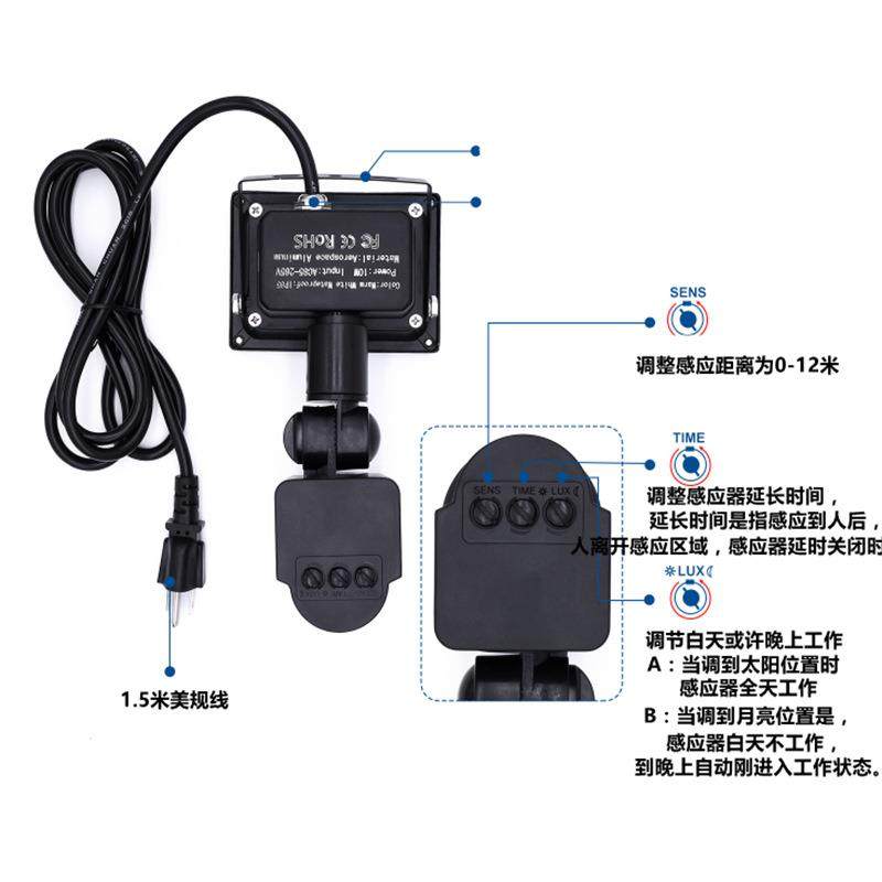 供应10w感应投光灯户外庭院led走廊过道楼道车库10w感应灯,淘宝优惠券,粉丝福利购,淘宝优惠卷
