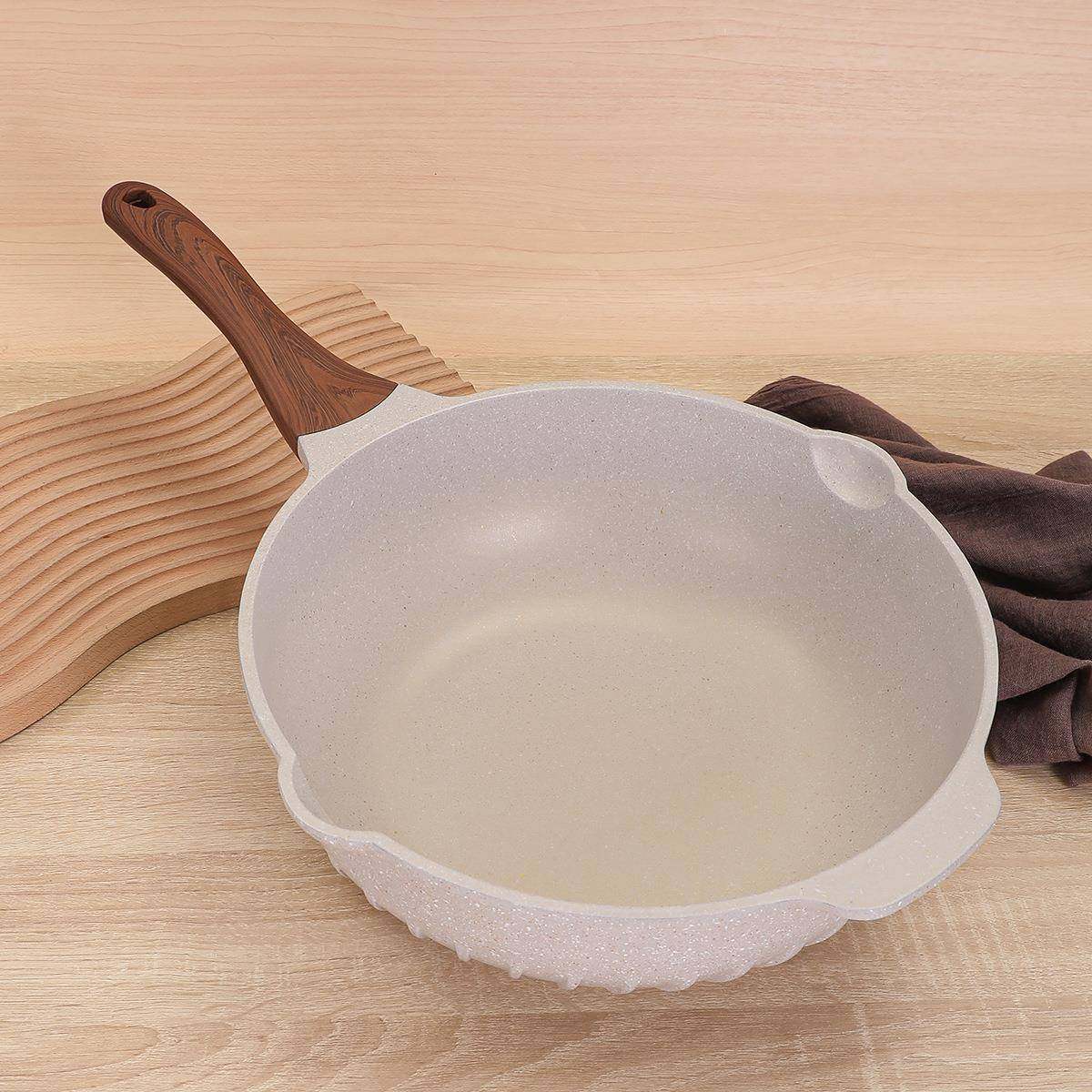 麦饭石深煎锅铝压铸炒锅不粘锅炒菜家用平底锅煎牛排鸡蛋平底煎锅,淘宝优惠券,粉丝福利购,淘宝优惠卷