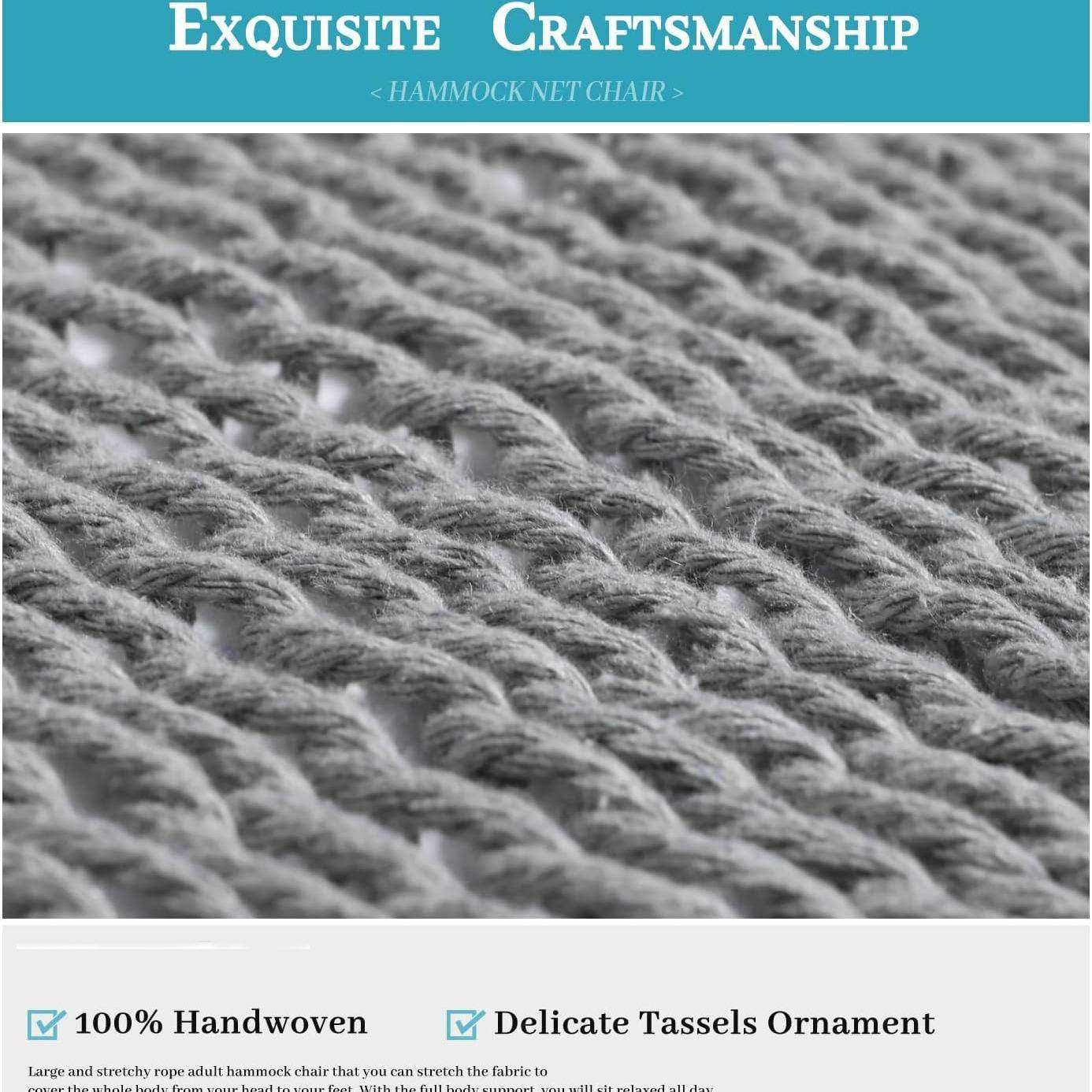 工厂3节可拆卸铁管手工编棉网状吊椅铁管网绳吊床椅,淘宝优惠券,粉丝福利购,淘宝优惠卷