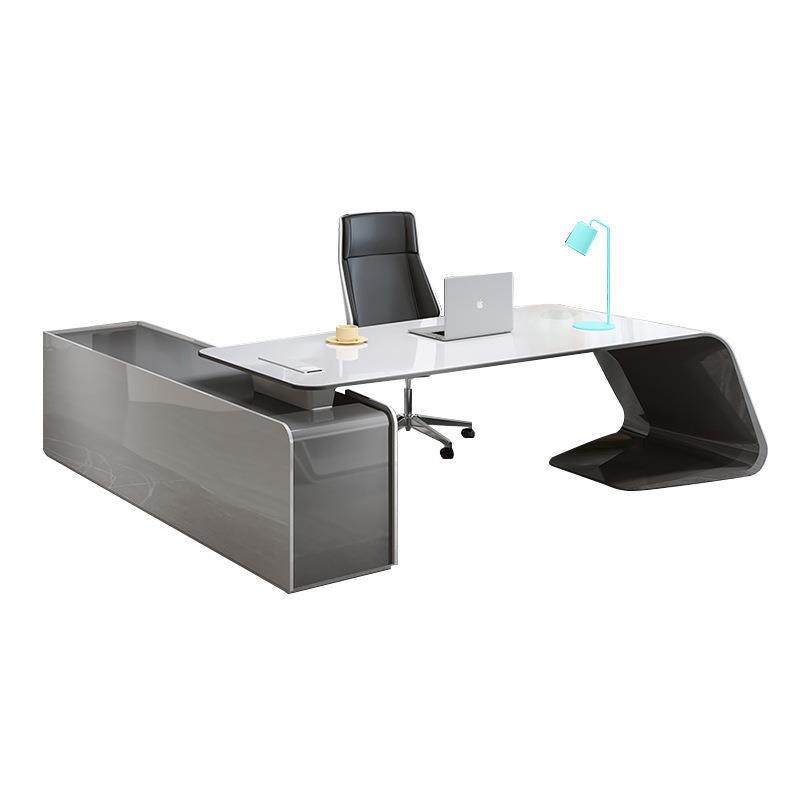 钢琴烤漆老板桌办公桌简约现代总裁桌创意时尚主管大班台桌椅组合,淘宝优惠券,粉丝福利购,淘宝优惠卷