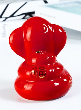 陶瓷蛇年12生肖客厅书房玄关家居送礼创意装饰品可爱小摆设摆件