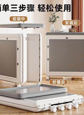 双开门衣服收纳箱整理箱子大容量超大家用翻盖带轮衣物被子储物柜