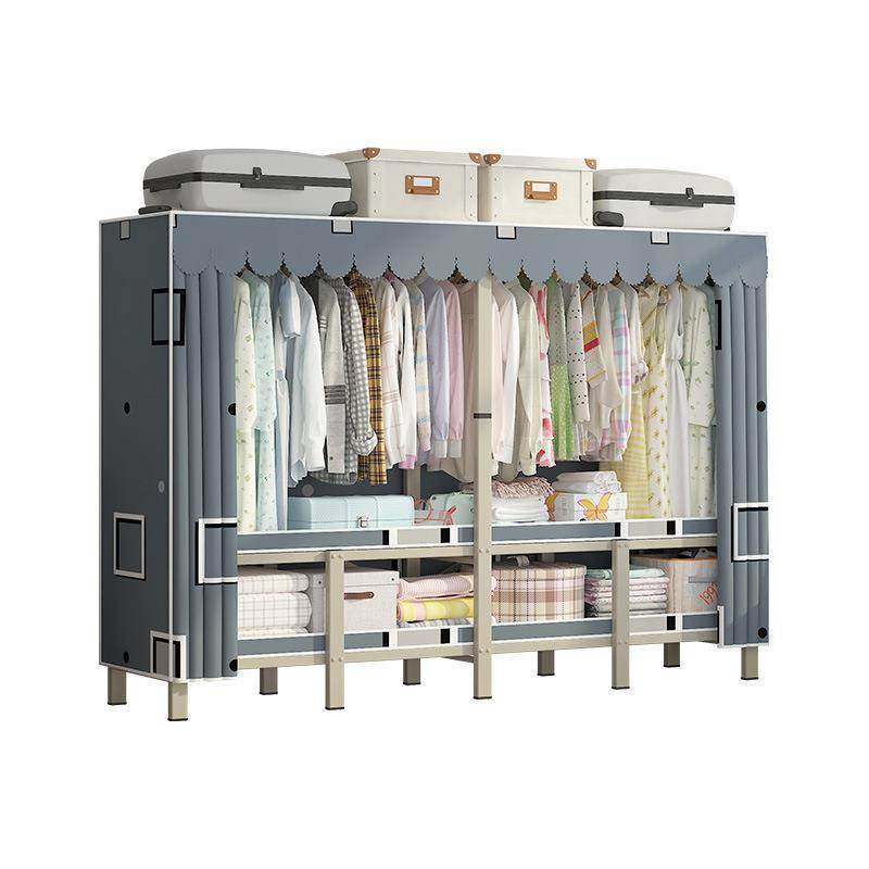 简易布衣柜免安装折叠衣柜新款单人钢架加粗加固结实耐用布艺衣橱,淘宝优惠券,粉丝福利购,淘宝优惠卷