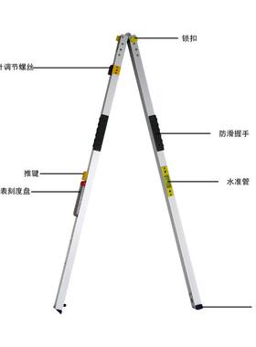 强靠SQH2米尺水平尺尺高精度水平仪铝合金带磁靠建筑测量装修水平