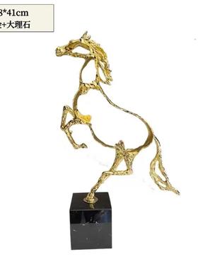 现简约象金RD6894属镂空骏马雕塑摆抽件客厅玄关书板房代样间家居