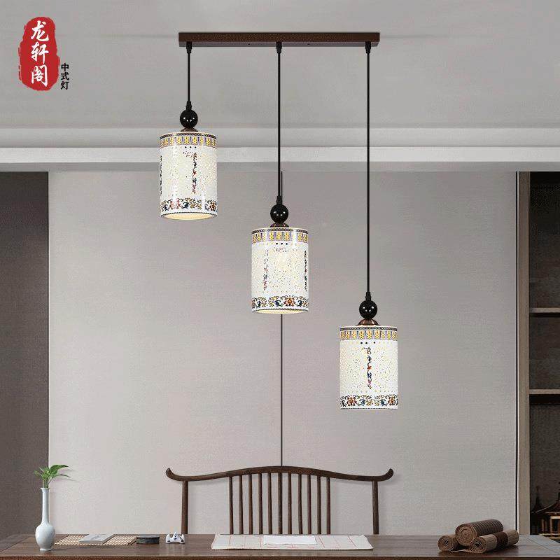 新中式吊代灯实木客厅灯墅国复式餐厅别酒店现陶瓷80433吊灯具仿,淘宝优惠券,粉丝福利购,淘宝优惠卷