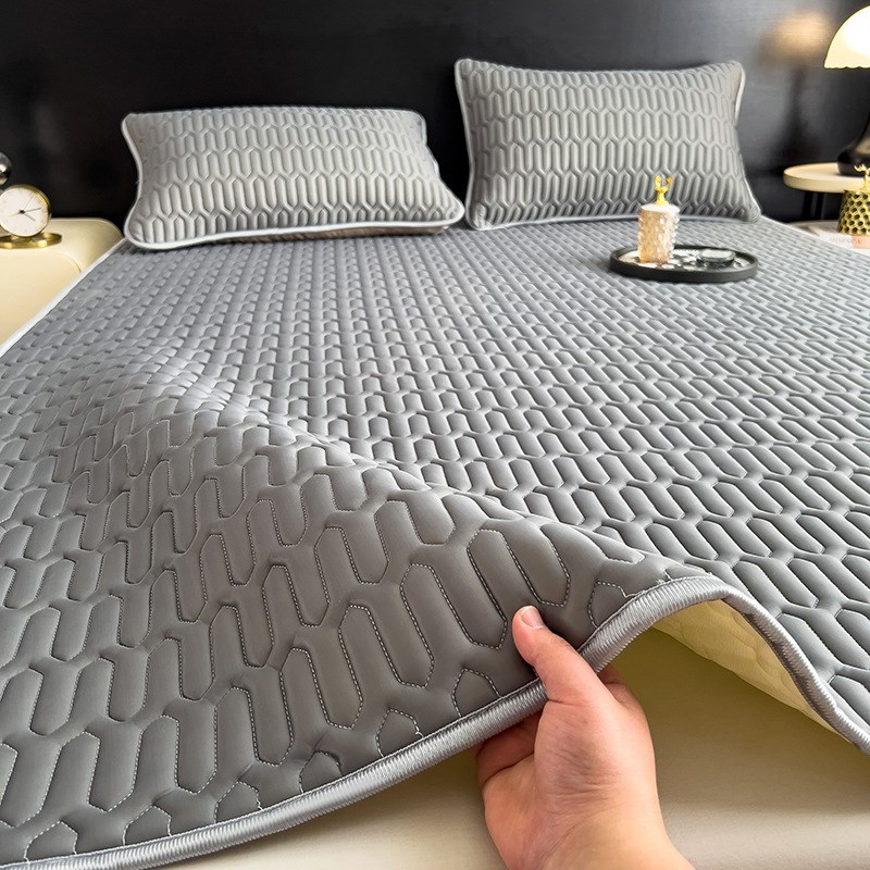 冰丝凉席夏季凉感床垫保护罩2025新款床套乳胶凉席床单可水洗席子 - 图0