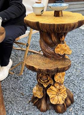 树KCFPYDHP桩摆多能花架落地件工木艺品质新功中式阳台户∑