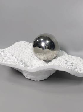 现代珊瑚果盘简约白色珊瑚盘几意家居样板房别墅餐桌茶托盘果摆创