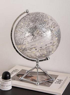 创意现代简地球件轻奢高档约家居客厅办公BJ1721室桌面装摆饰仪品