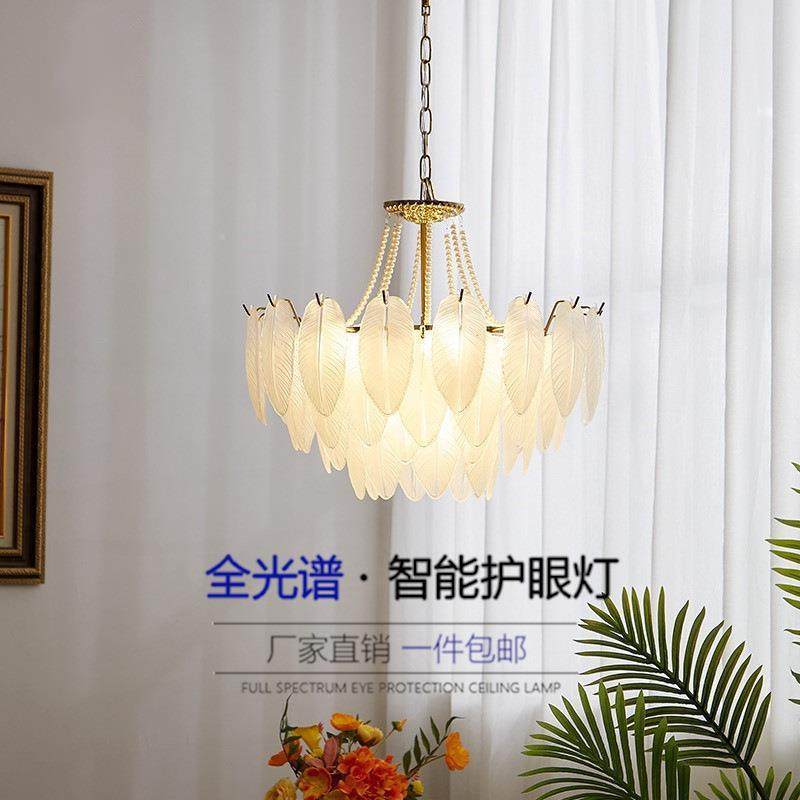 法式10109复古毛客水光晶吊灯全谱护眼美式中古卧室厅书房珍珠吊,淘宝优惠券,粉丝福利购,淘宝优惠卷