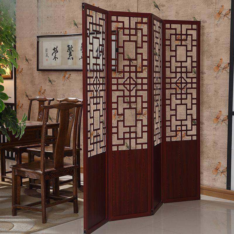 新中式屏风隔断客厅移动折叠办公室简约现代花镂空推拉卧室玄关厂,淘宝优惠券,粉丝福利购,淘宝优惠卷