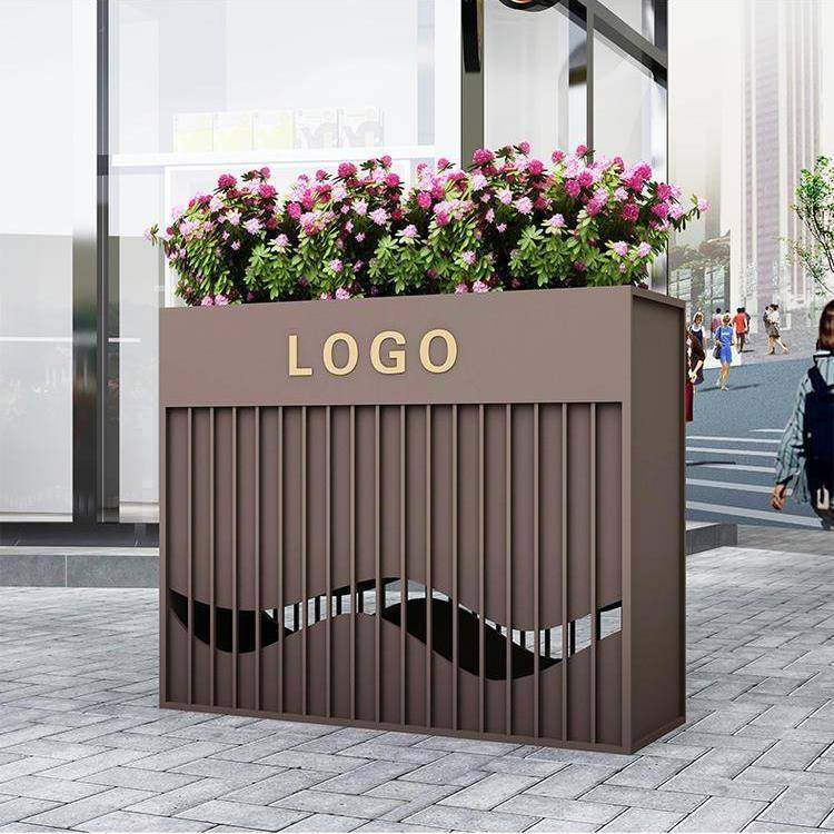 户外铁艺花箱室外成品花槽移动花钵不锈钢花坛售楼部景观花架,淘宝优惠券,粉丝福利购,淘宝优惠卷