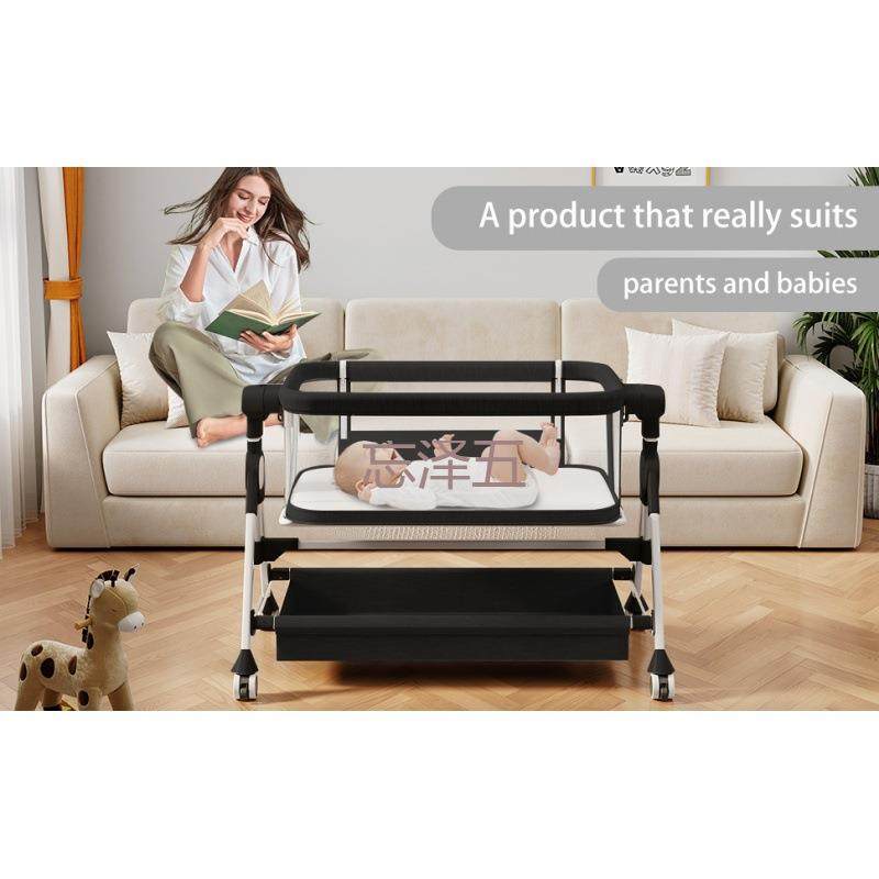 PC婴儿床多功能摇篮床新生儿床边床便携式拼接床可折叠移动BB床跨,淘宝优惠券,粉丝福利购,淘宝优惠卷