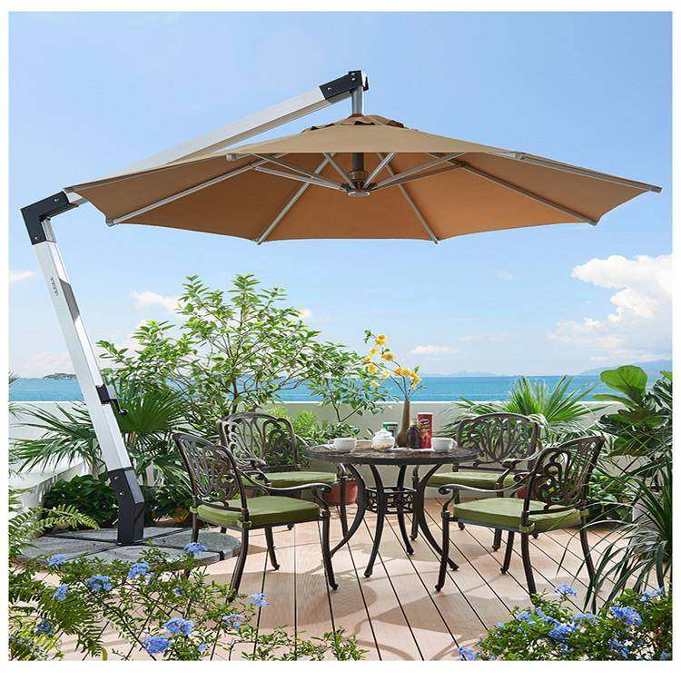 户外遮阳伞庭院伞仿木全铝吊伞花园7字罗马伞室外别墅伞侧边3米伞,淘宝优惠券,粉丝福利购,淘宝优惠卷