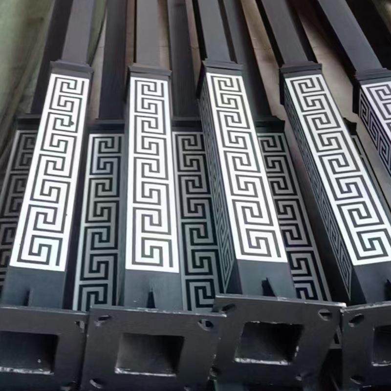 新中式LED太阳能路灯6米户外回纹杆路灯特色花纹复古景观路灯,淘宝优惠券,粉丝福利购,淘宝优惠卷