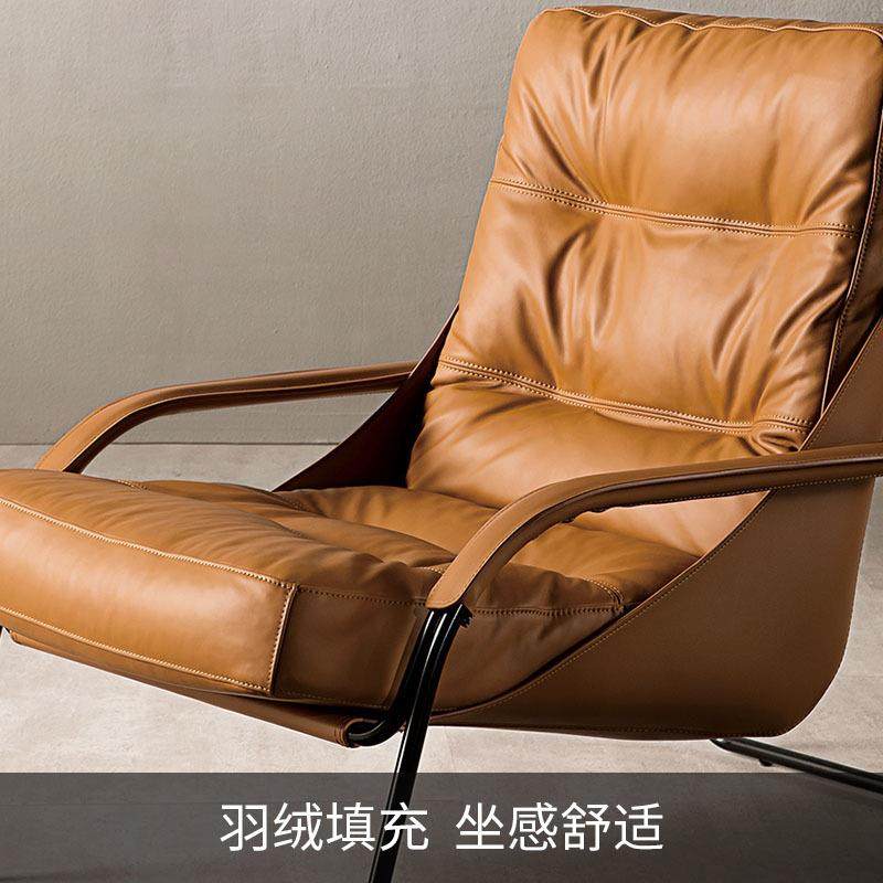 意式极简设计师单人沙发北欧真皮休闲老虎椅创意单人椅客厅沙发椅,淘宝优惠券,粉丝福利购,淘宝优惠卷