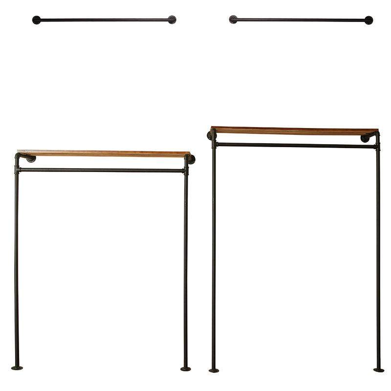 铁艺实木服装架服装店靠墙展示架上墙正挂女装店童装落地式挂衣架,淘宝优惠券,粉丝福利购,淘宝优惠卷